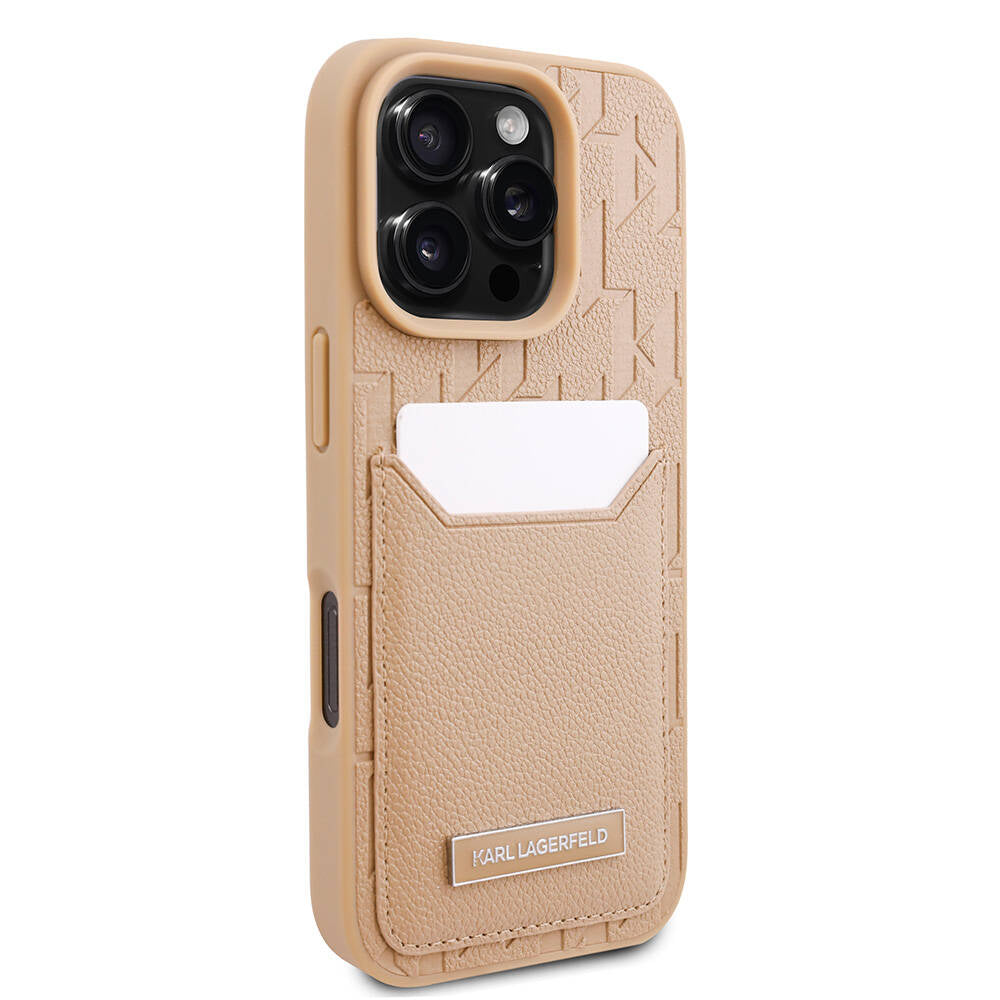 Karl Lagerfeld iPhone 16 Pro Orjinal Lisanslı KL Desenli Kartlıklı Monogram Telefon Kılıfı - 3 Karl Lagerfeld iPhone 16 Pro Orjinal Lisanslı KL Desenli Kartlıklı Monogram Telefon Kılıfı - 3